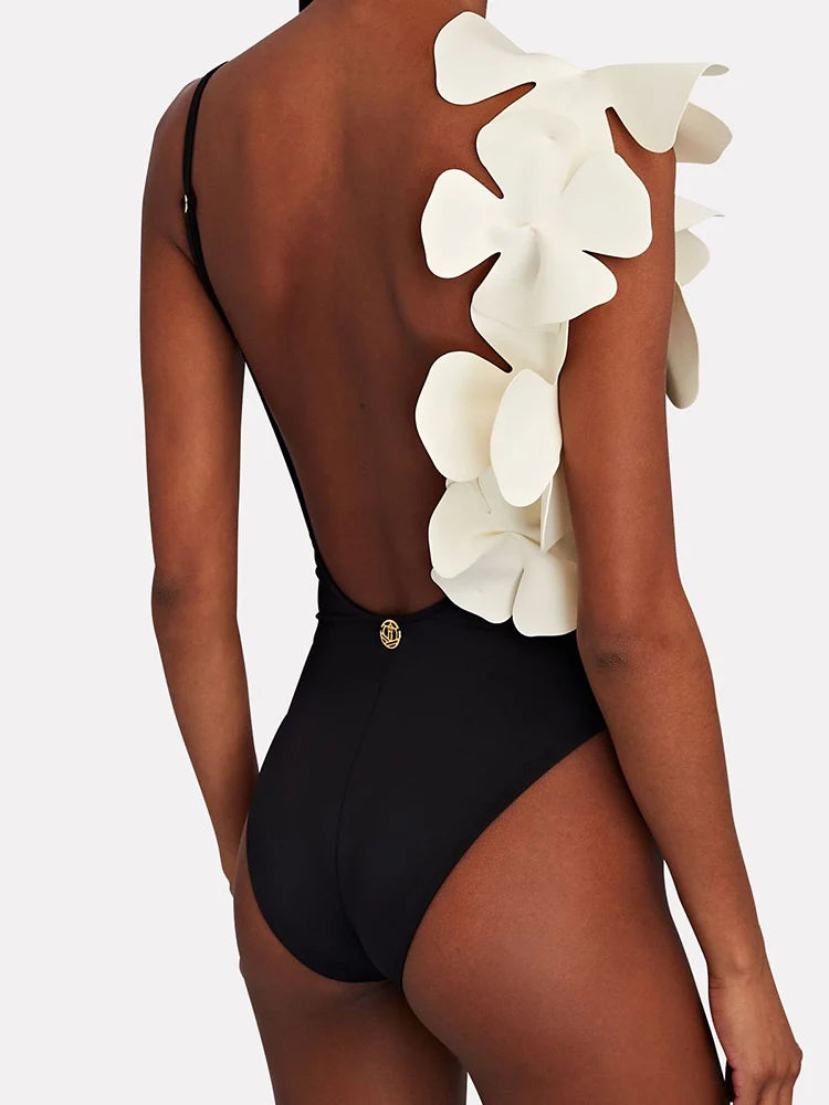 Ensemble de maillot de bain à fleurs fraîches et nouées