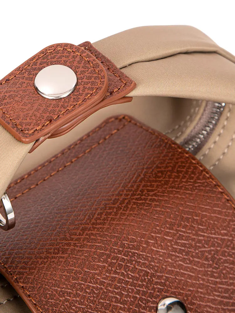 Sac à bandoulière et à bandoulière en cuir PU colorblock