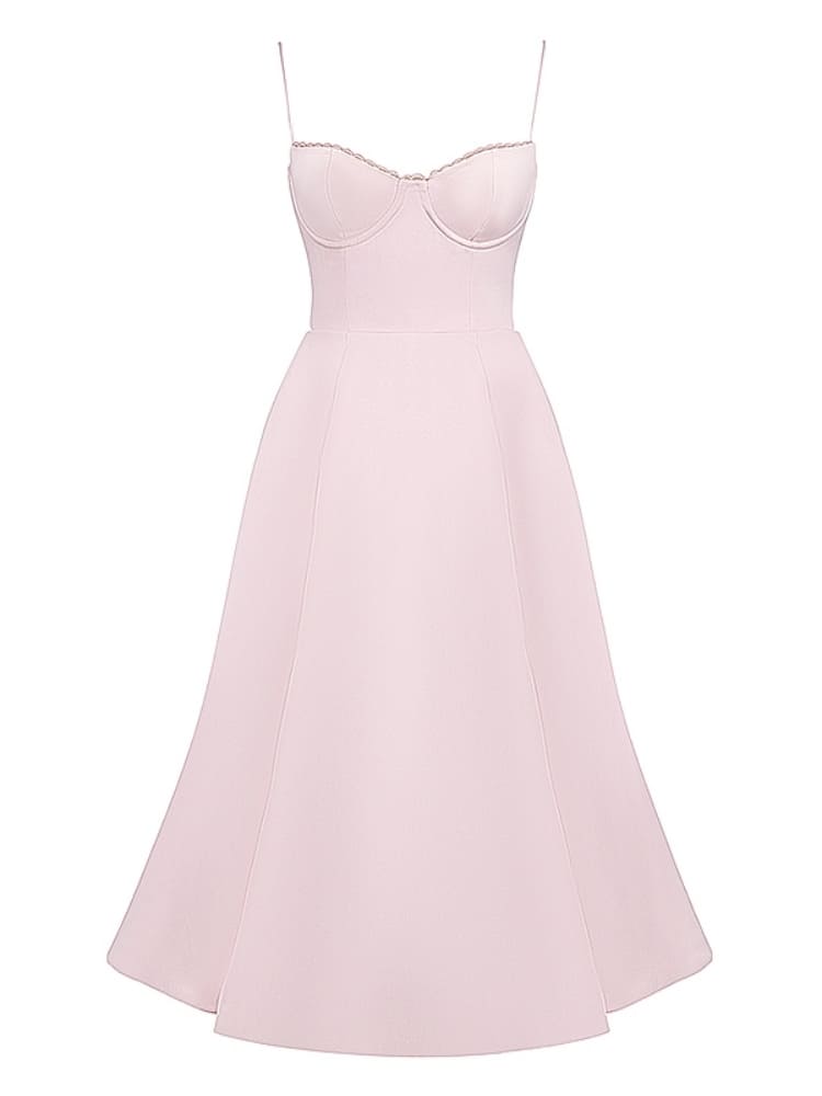 Robe mi-longue rose ballerine