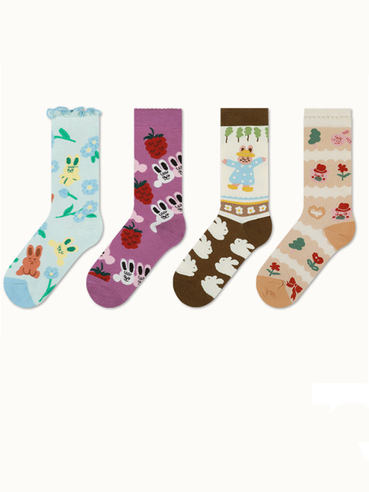 Chaussettes mi-mollet en forme de lapin mignon