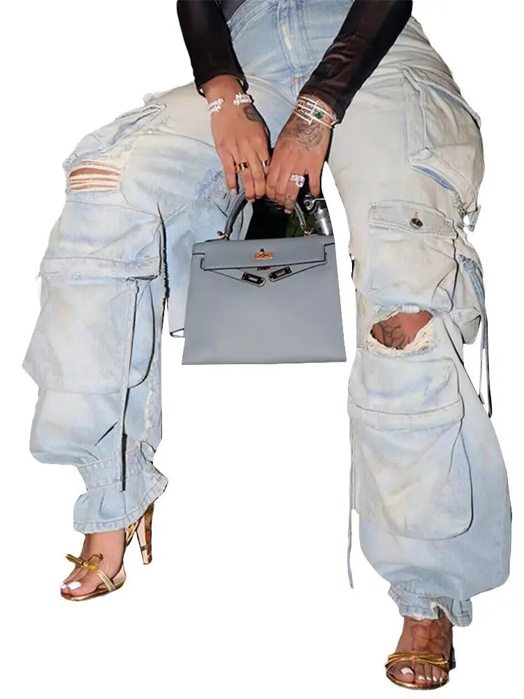 Jean cargo style urbain