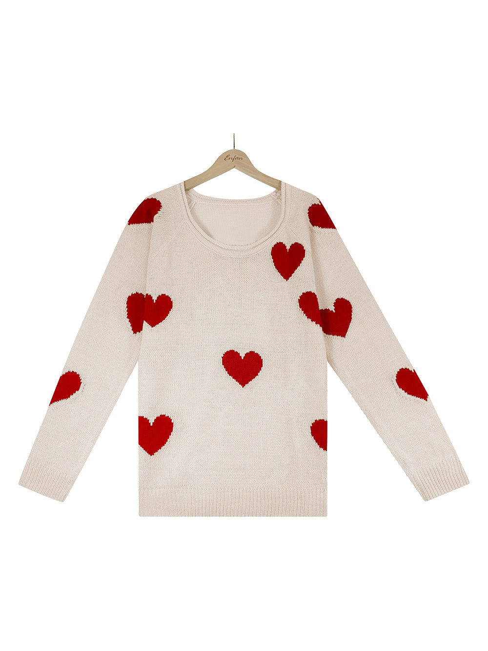 Pull en tricot à col en V pour la Saint-Valentin
