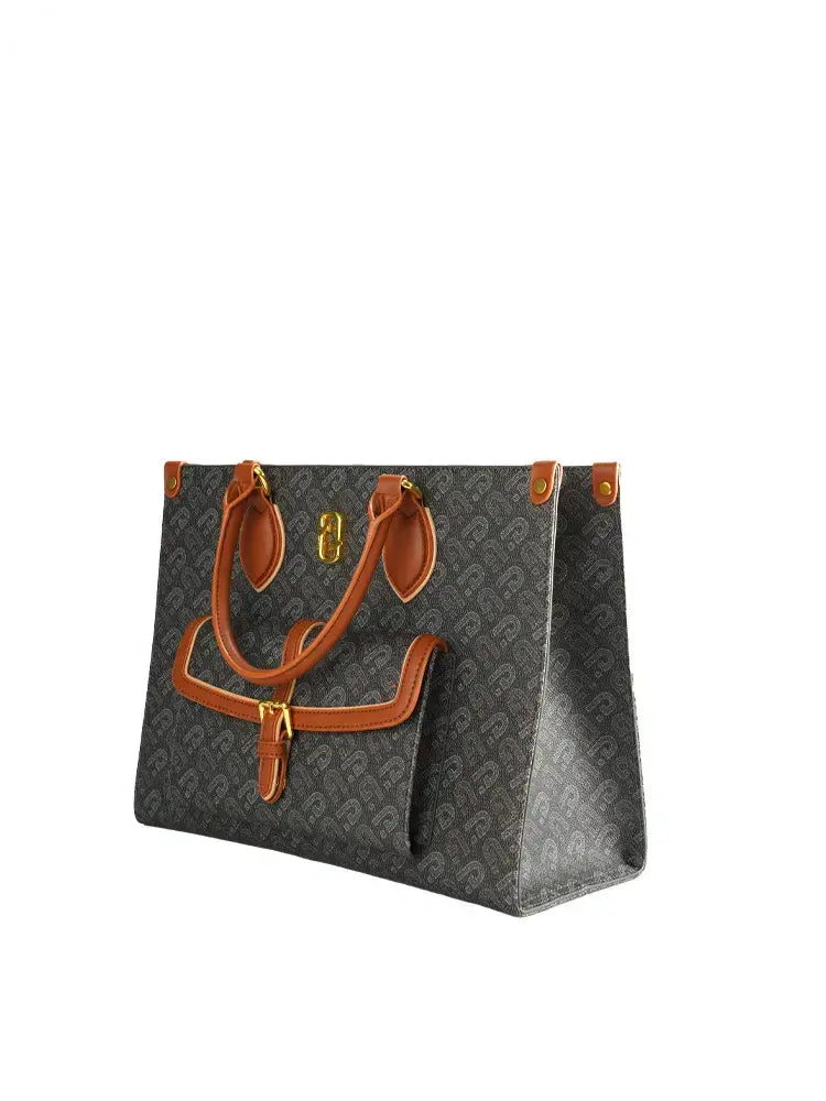 Grand sac fourre-tout à imprimé lettre Street Style