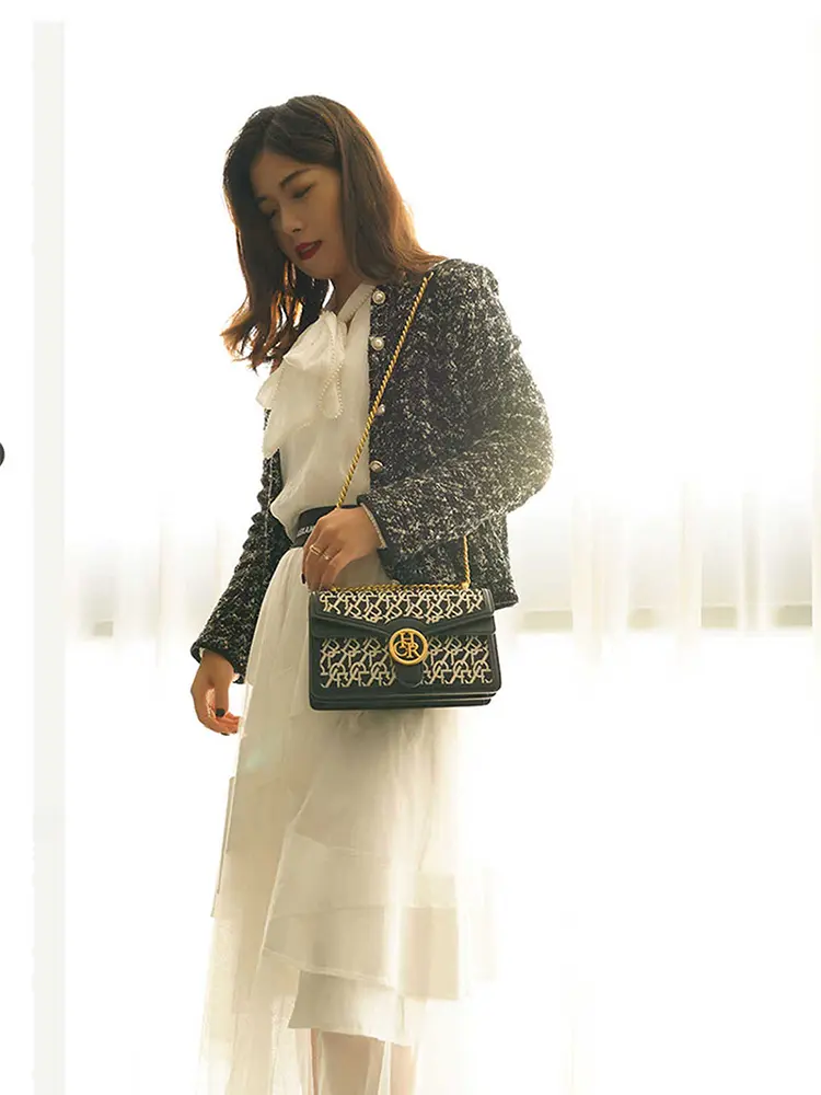 Sac à dos à détails en point jacquard Sac à bandoulière