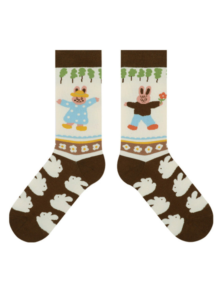 Chaussettes mi-mollet en forme de lapin mignon
