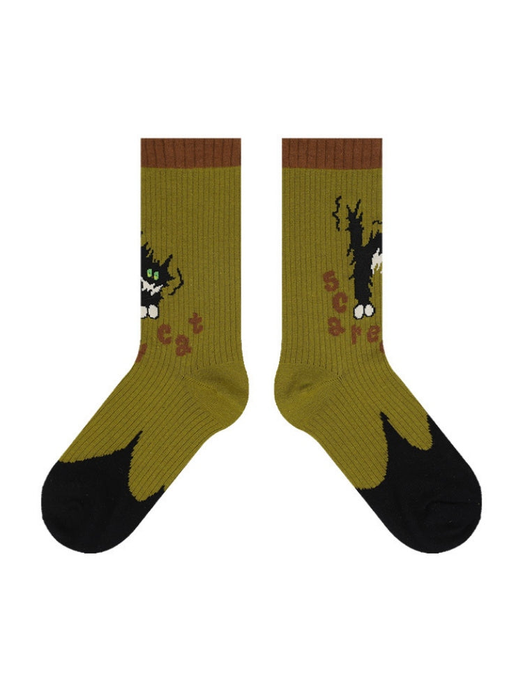 Adorable Cartoon Cotton Socks-Fluffy Cat