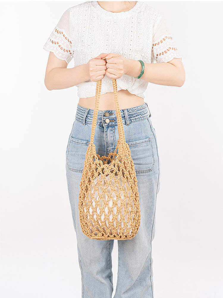 Sac en filet de pêche tissé en fil de coton