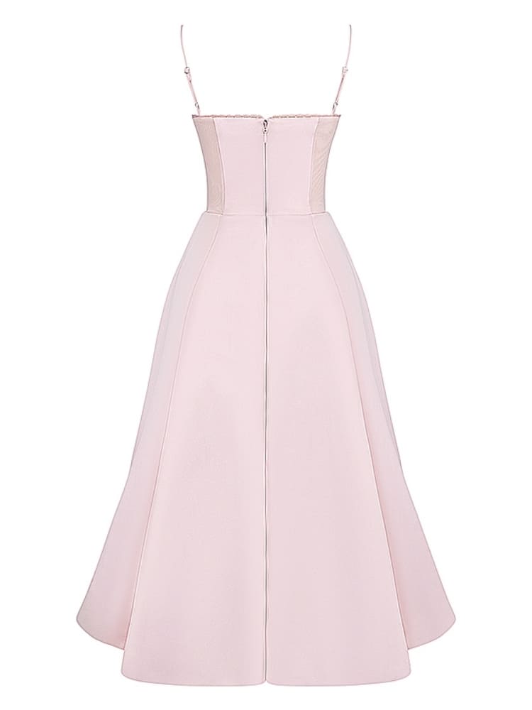 Robe mi-longue rose ballerine