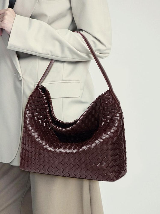Sac à bandoulière tissé de grande capacité