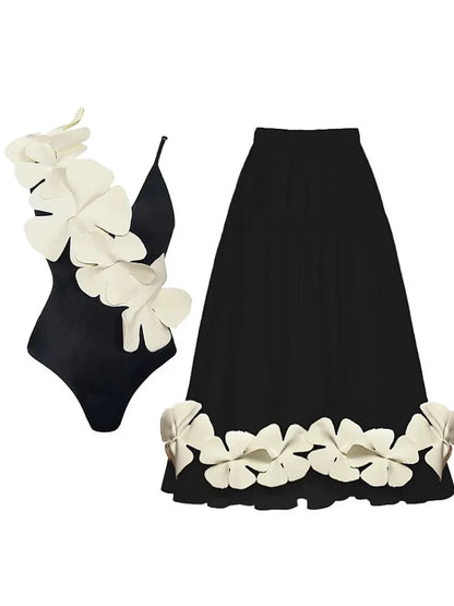 Ensemble de maillot de bain à fleurs fraîches et nouées