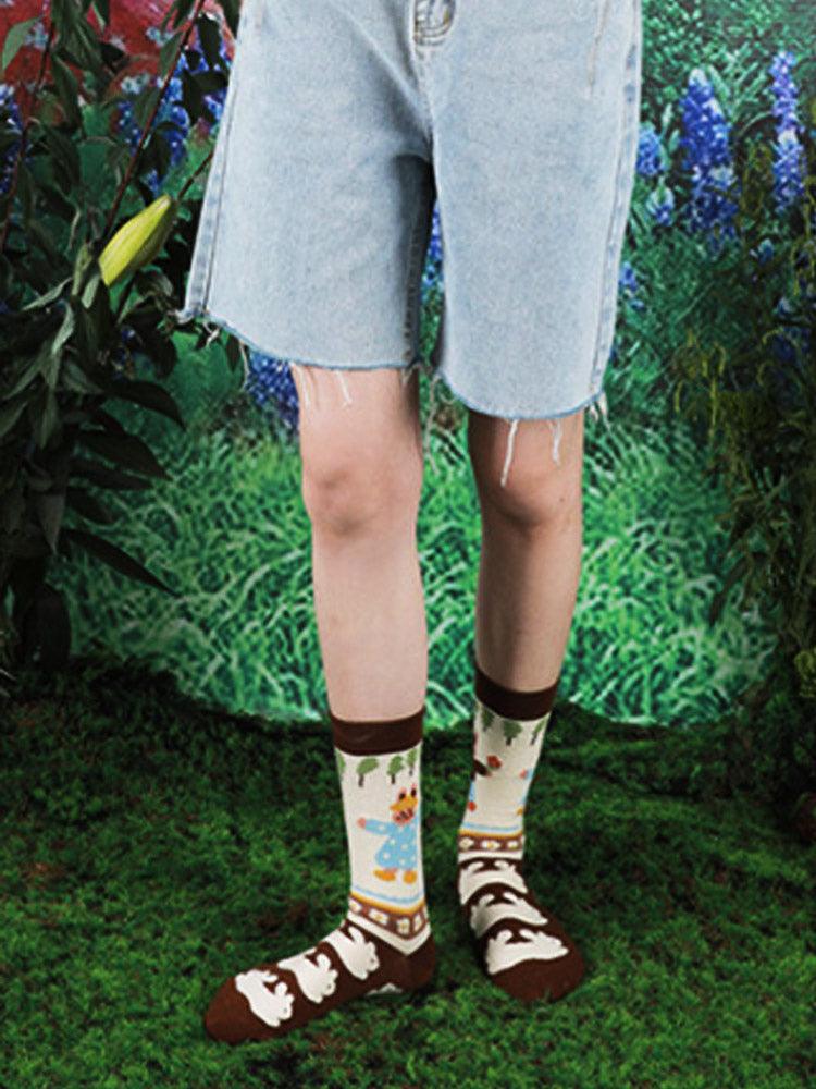 Chaussettes mi-mollet en forme de lapin mignon