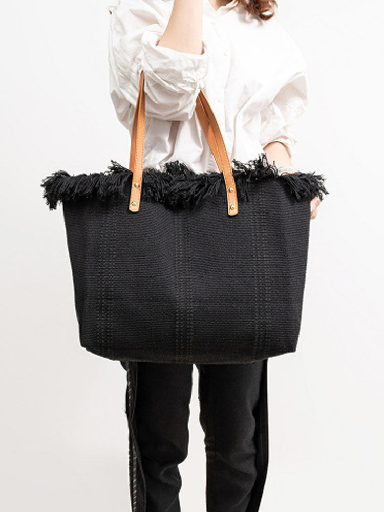 Sac fourre-tout en toile à bandoulière