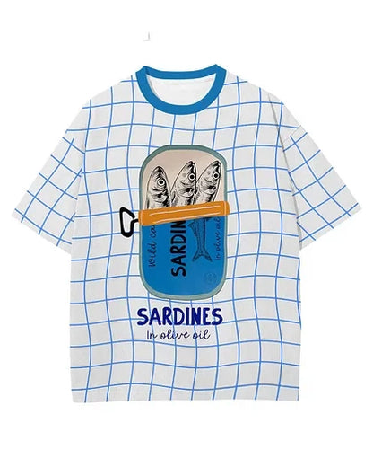 Sardine Print Short Sleeve T-Shirt