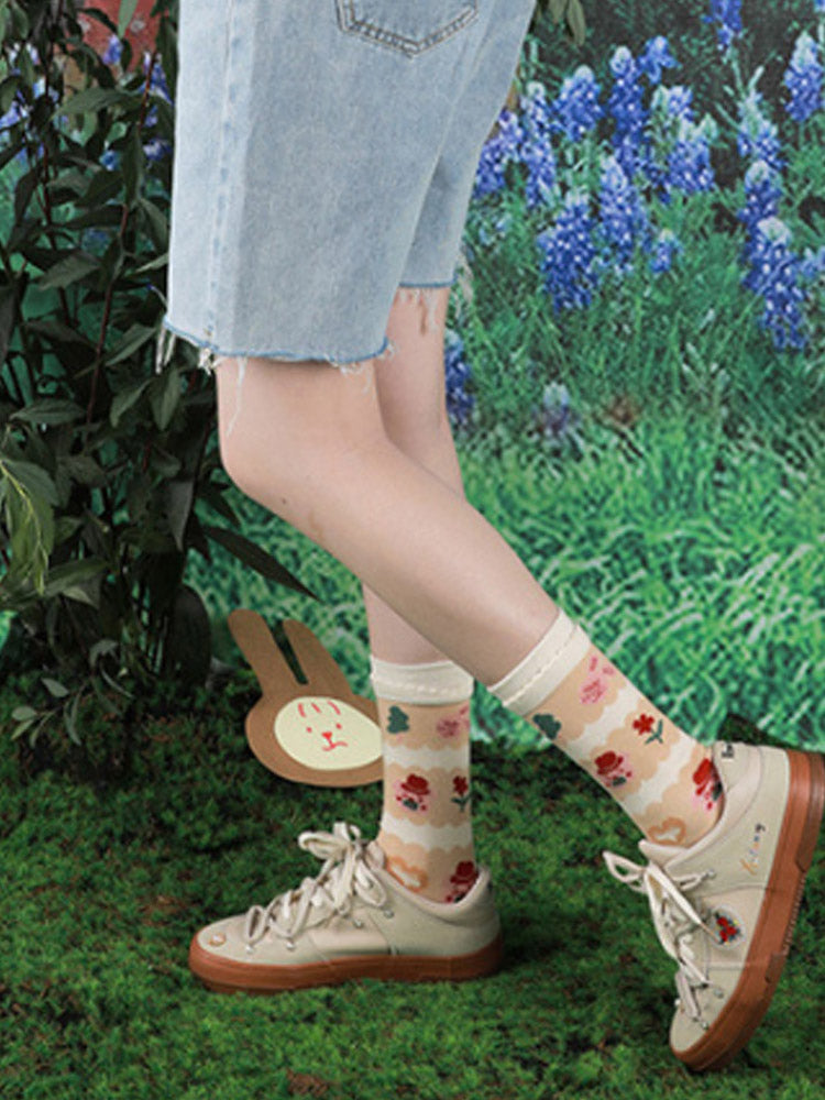 Chaussettes mi-mollet en forme de lapin mignon