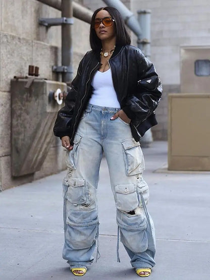 Jean cargo style urbain