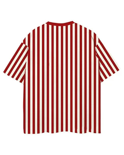 T-shirt à manches courtes imprimé sardines rouges