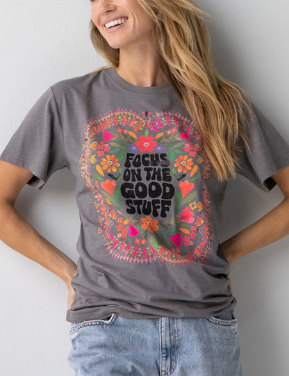 T-shirt oversize « Focus On The Good Stuff »
