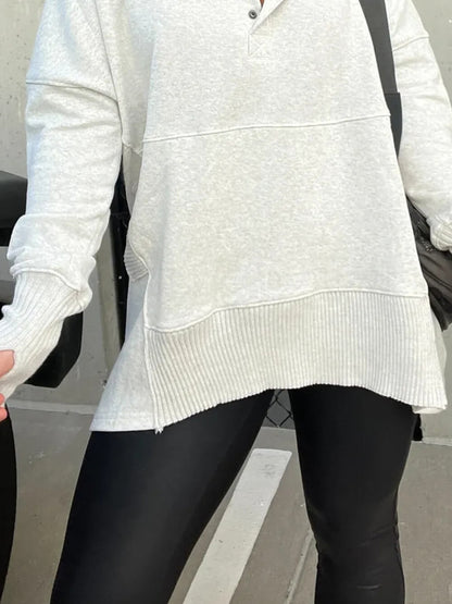 Sweat à capuche gris clair First Class