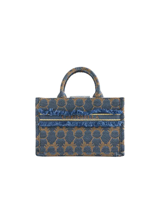 Sac fourre-tout en jean à bandoulière