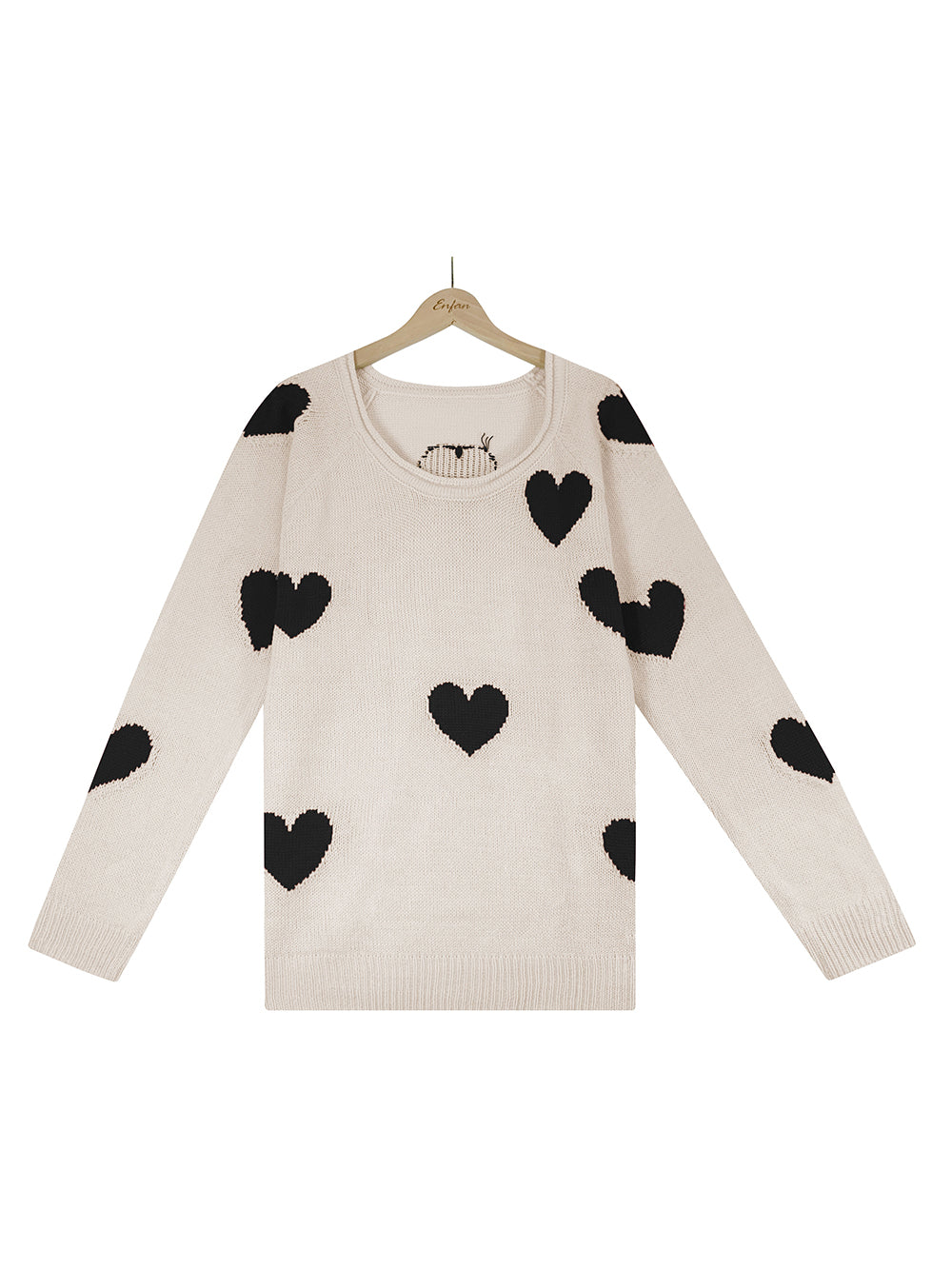 Pull en tricot à col en V pour la Saint-Valentin