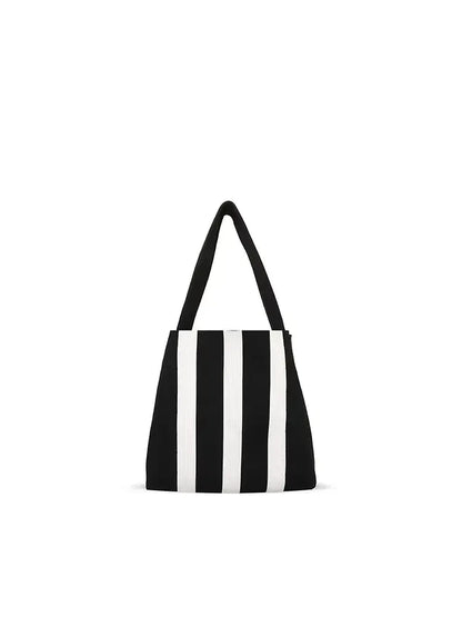 Sac fourre-tout en tricot colorblock