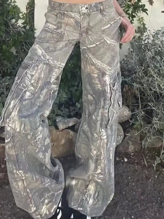 Cargo taille basse camouflage