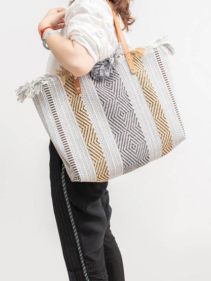 Sac fourre-tout en toile à bandoulière
