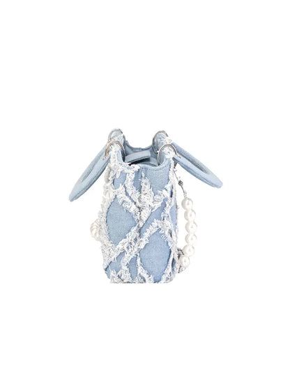 Sac à bandoulière et à poignée supérieure en denim pour l'été