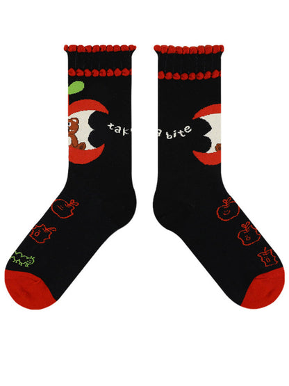Cute Bear Cartoon Socks