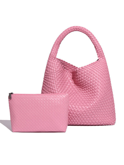 Recycled Vegan Intrecciato Shoulder Bag