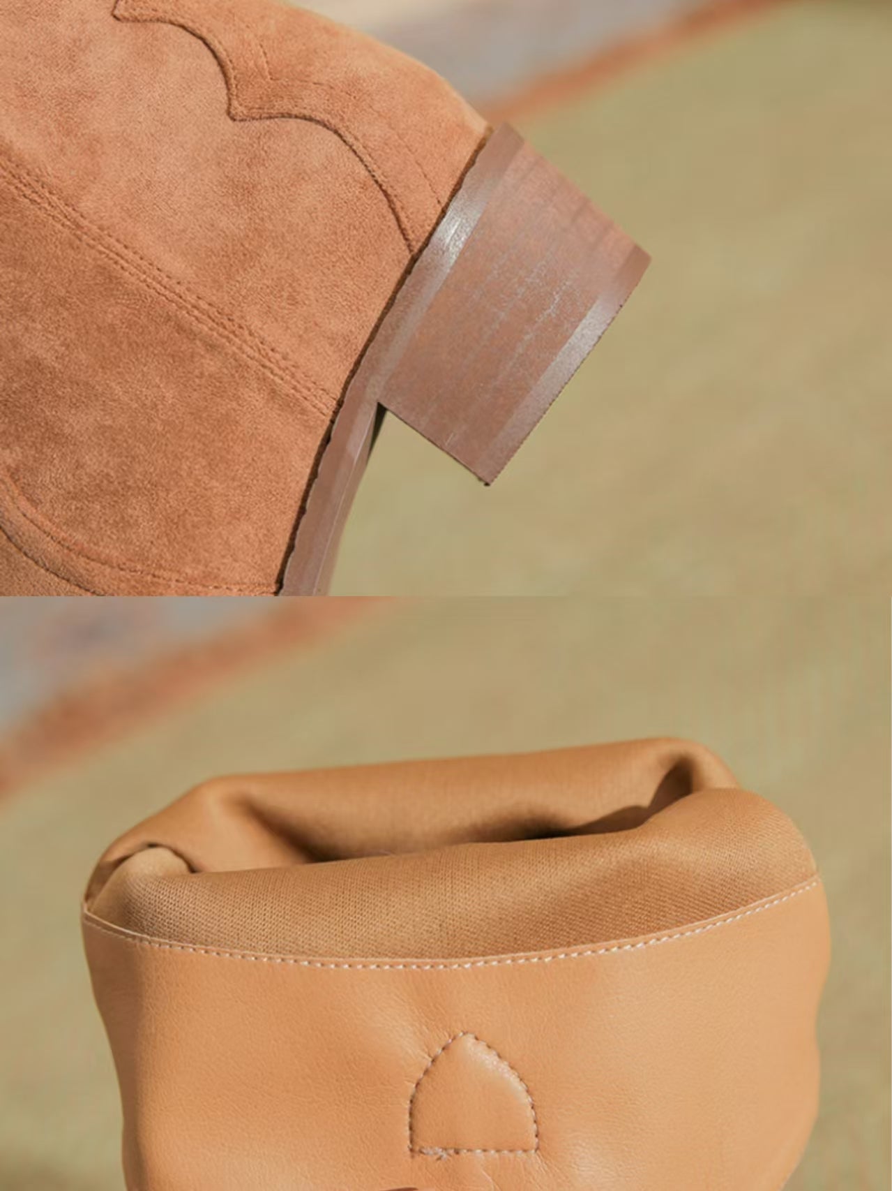 Bottes à talons épais et bout pointu style chevalier rétro