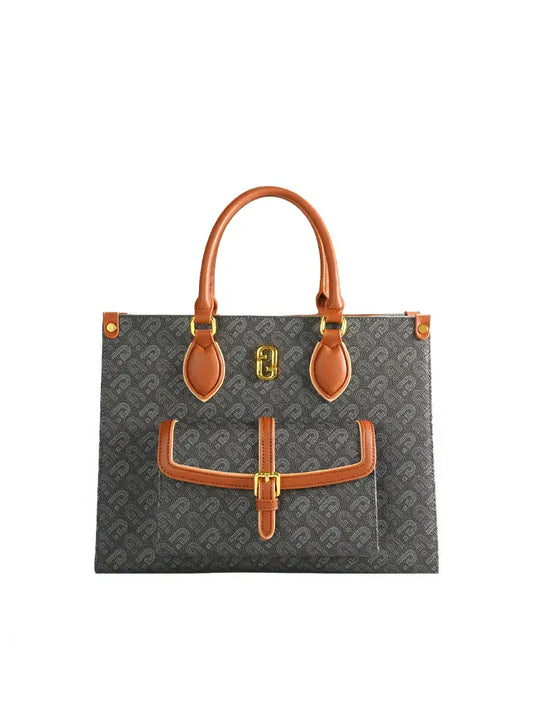 Grand sac fourre-tout à imprimé lettre Street Style