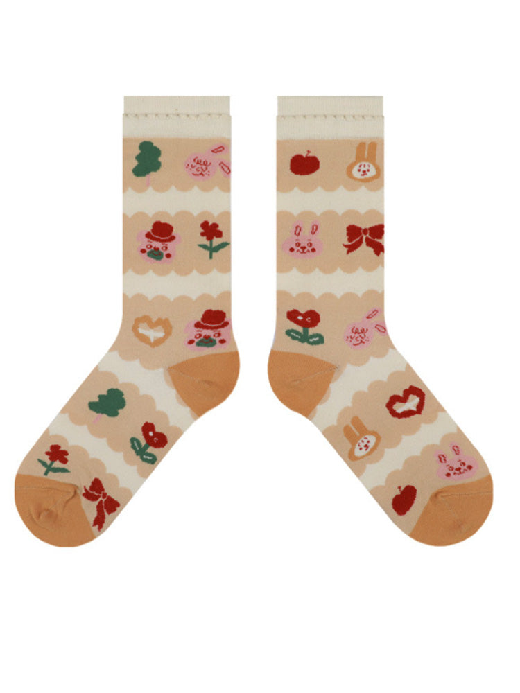 Chaussettes mi-mollet en forme de lapin mignon