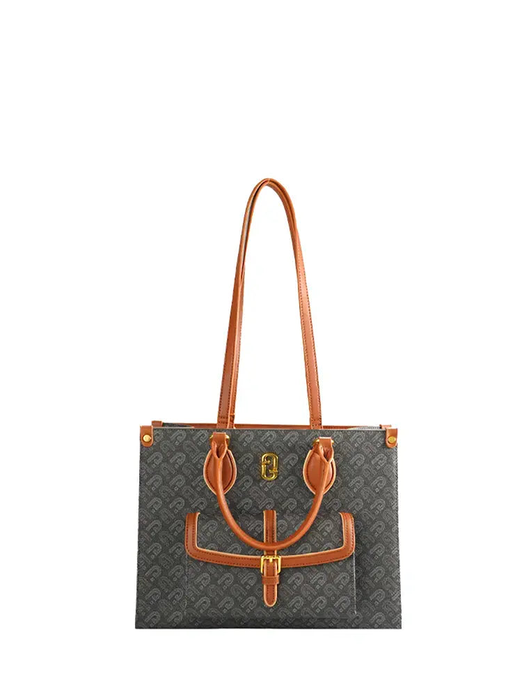Grand sac fourre-tout à imprimé lettre Street Style