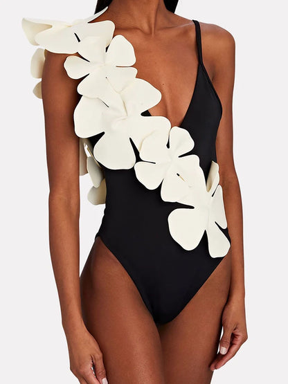 Ensemble de maillot de bain à fleurs fraîches et nouées
