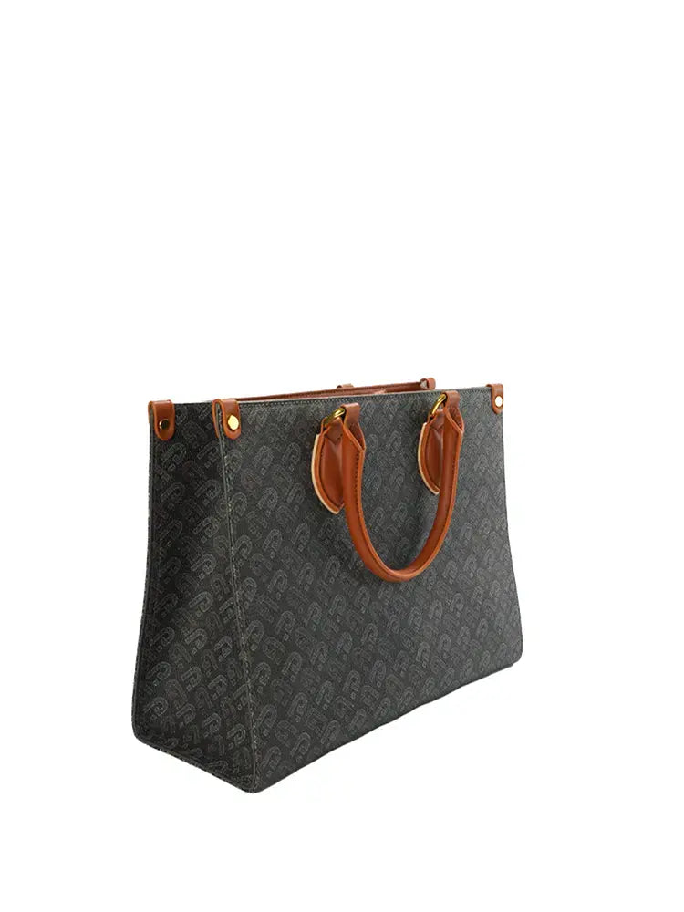 Grand sac fourre-tout à imprimé lettre Street Style