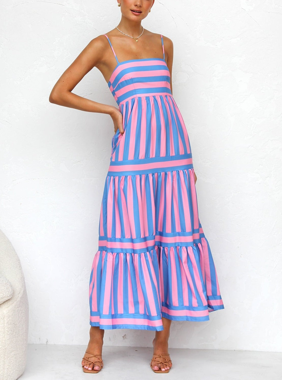 Robe Laina ROSE/BLEU