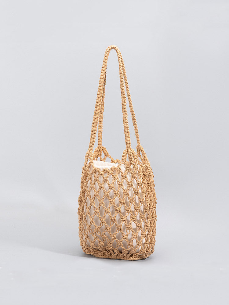 Sac en filet de pêche tissé en fil de coton