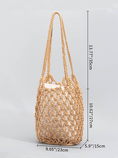 Sac en filet de pêche tissé en fil de coton