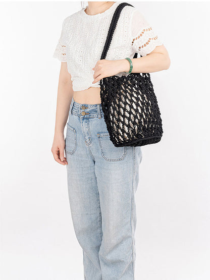 Sac en filet de pêche tissé en fil de coton