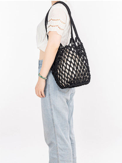 Sac en filet de pêche tissé en fil de coton