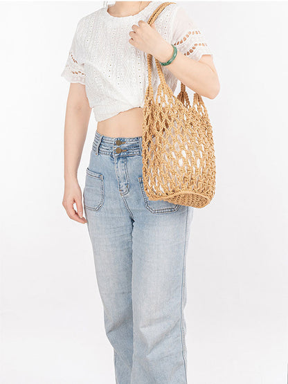 Sac en filet de pêche tissé en fil de coton