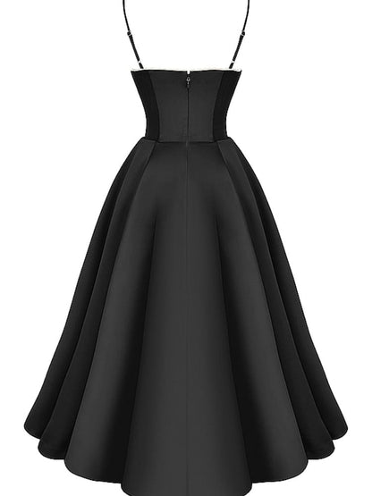Black Tulle Midi Dress